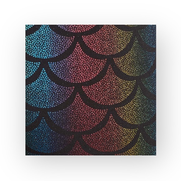 new Dolls Kill Jaded London 𓆉 Shimmer Mermaid Leggings 𓆉 Rainbow Scales S M - Picture 12 of 16